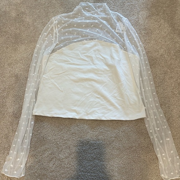 FREE PEOPLE Intimately On The Spot Long Sleeve Top in Apple Blossom XL NWT - Picture 3 of 4